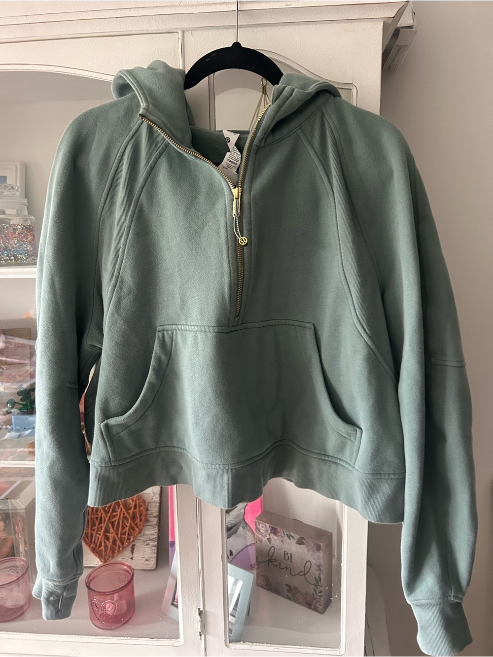 Lululemon scuba crop half zip hoodie